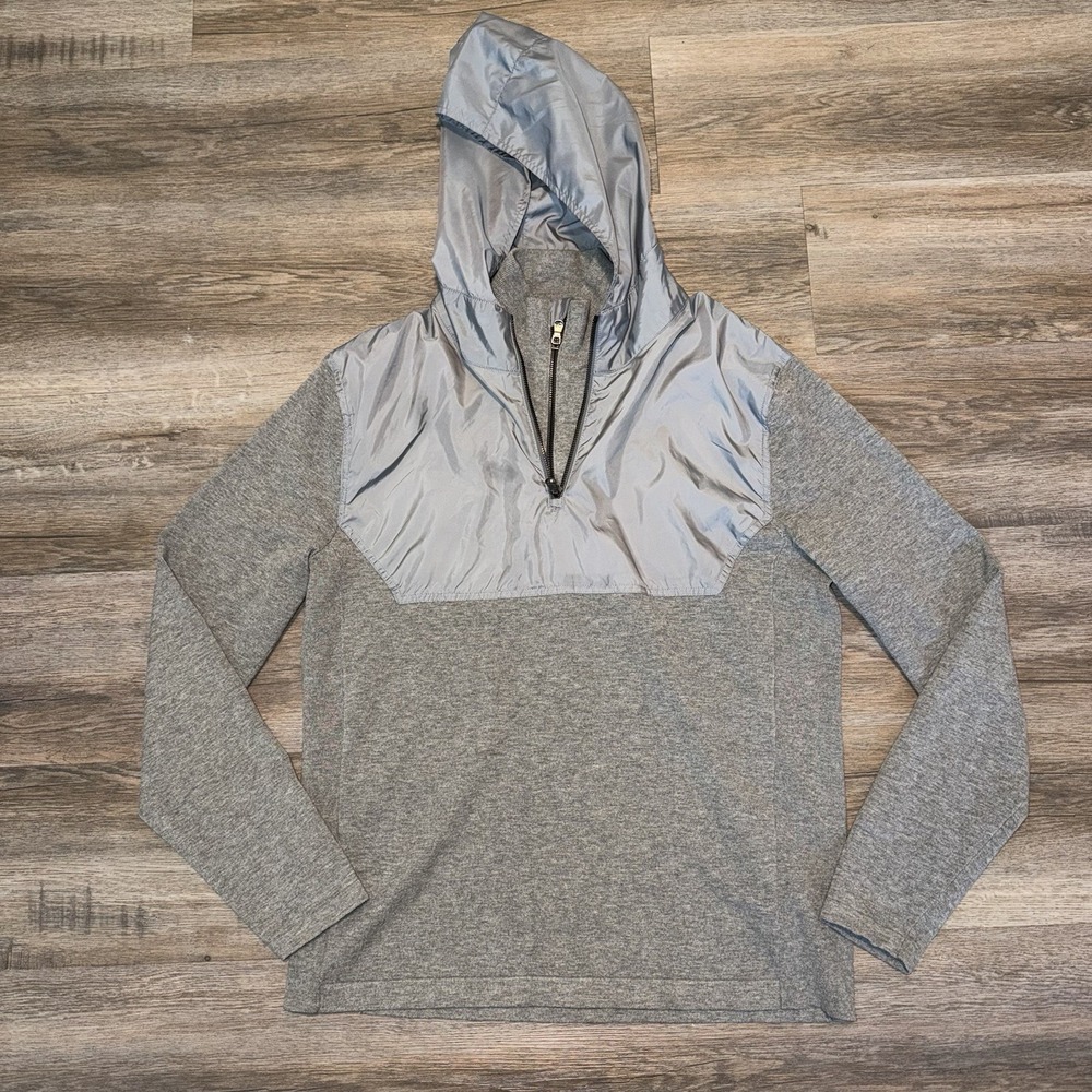 Ralph Lauren RLX  Golf Gray 1/4 Zip Hooded Sweater  Jacket NWOT Mens Large